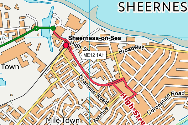 ME12 1AH map - OS VectorMap District (Ordnance Survey)