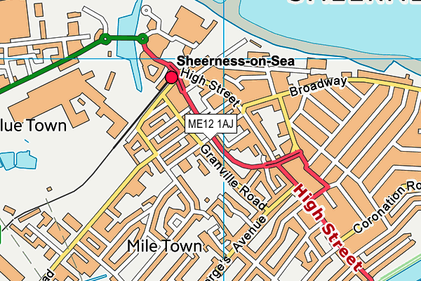 ME12 1AJ map - OS VectorMap District (Ordnance Survey)