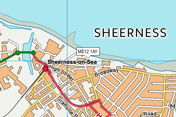 ME12 1AY map - OS VectorMap District (Ordnance Survey)