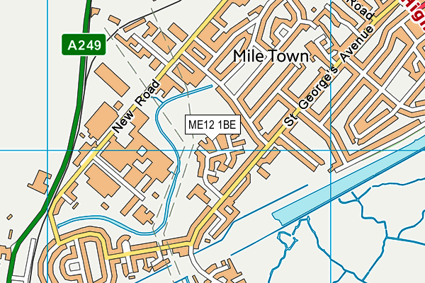 ME12 1BE map - OS VectorMap District (Ordnance Survey)