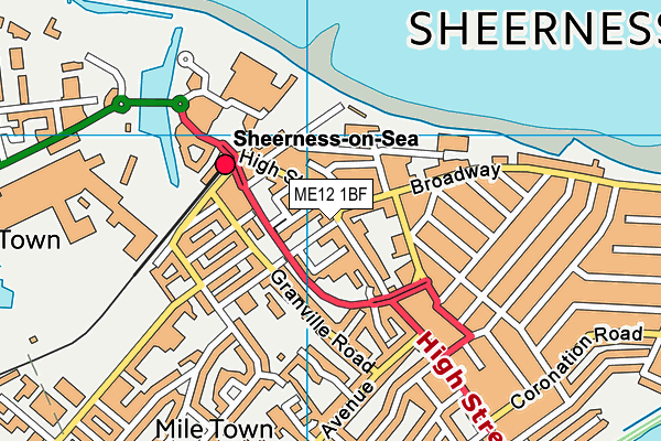 ME12 1BF map - OS VectorMap District (Ordnance Survey)