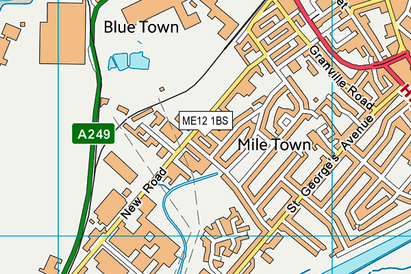 ME12 1BS map - OS VectorMap District (Ordnance Survey)