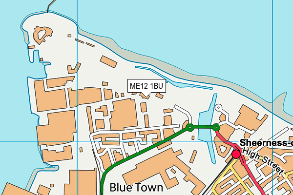 ME12 1BU map - OS VectorMap District (Ordnance Survey)