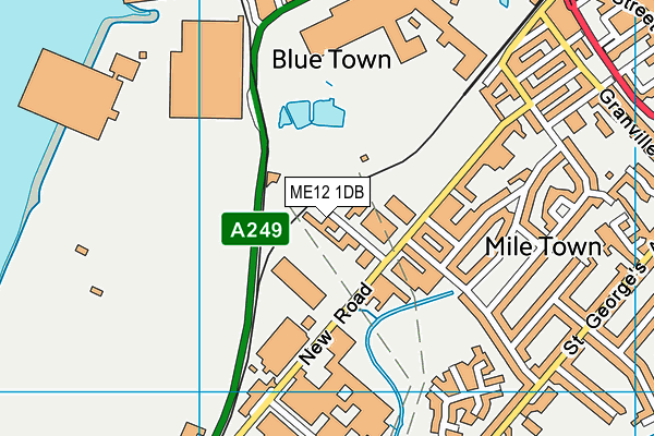 ME12 1DB map - OS VectorMap District (Ordnance Survey)