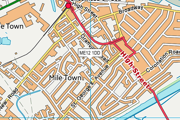 ME12 1DD map - OS VectorMap District (Ordnance Survey)