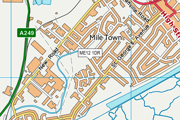 ME12 1DR map - OS VectorMap District (Ordnance Survey)