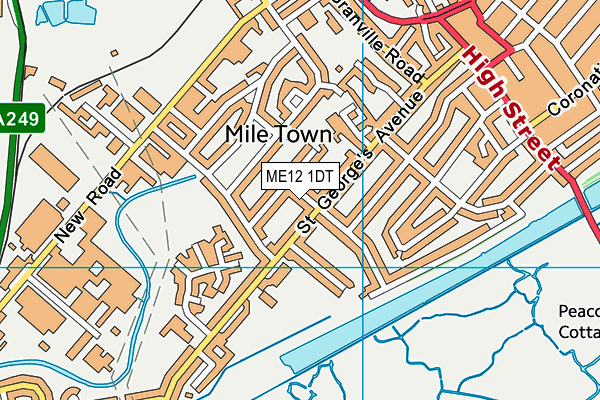 ME12 1DT map - OS VectorMap District (Ordnance Survey)