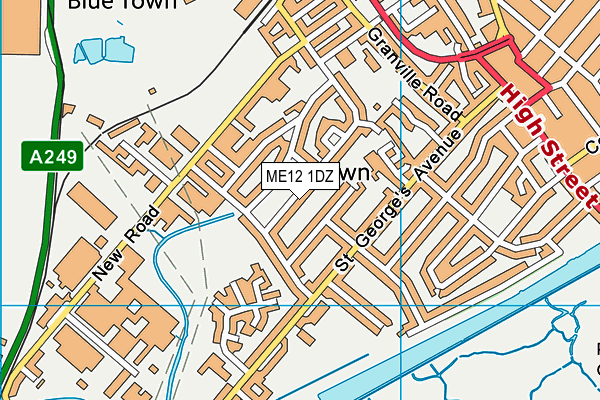 ME12 1DZ map - OS VectorMap District (Ordnance Survey)