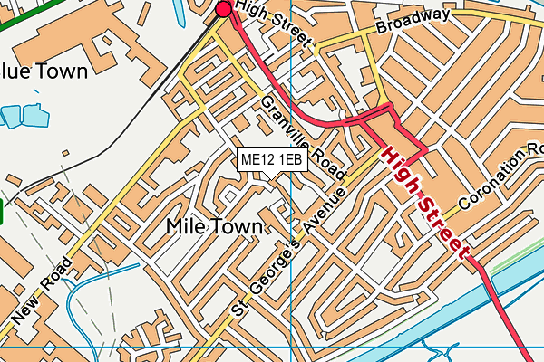 ME12 1EB map - OS VectorMap District (Ordnance Survey)