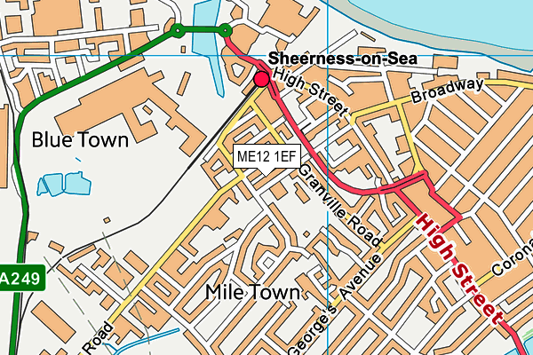 ME12 1EF map - OS VectorMap District (Ordnance Survey)