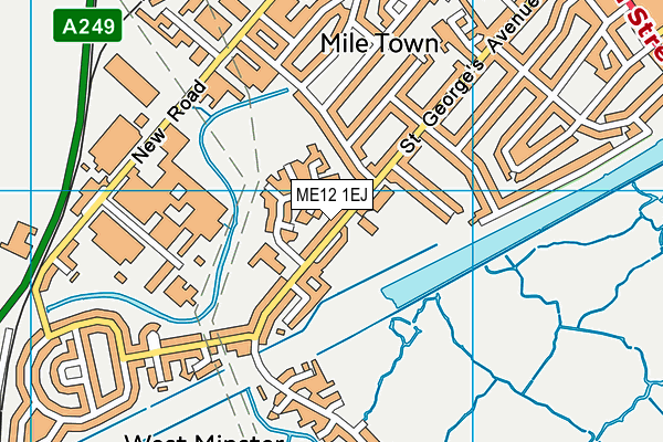 Co-op Sports And Social Club map (ME12 1EJ) - OS VectorMap District (Ordnance Survey)