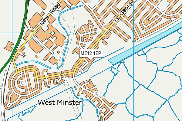 ME12 1EP map - OS VectorMap District (Ordnance Survey)