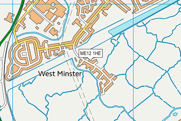 ME12 1HE map - OS VectorMap District (Ordnance Survey)