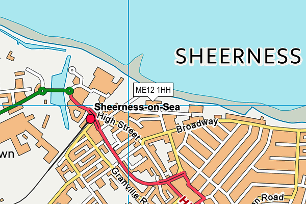 Sheppey Leisure Complex map (ME12 1HH) - OS VectorMap District (Ordnance Survey)