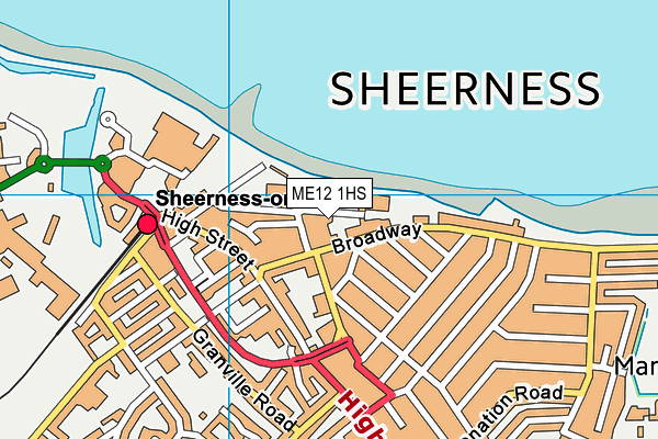 ME12 1HS map - OS VectorMap District (Ordnance Survey)