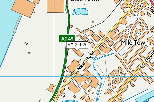 ME12 1HW map - OS VectorMap District (Ordnance Survey)