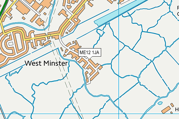 ME12 1JA map - OS VectorMap District (Ordnance Survey)
