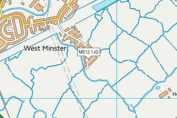 ME12 1JG map - OS VectorMap District (Ordnance Survey)