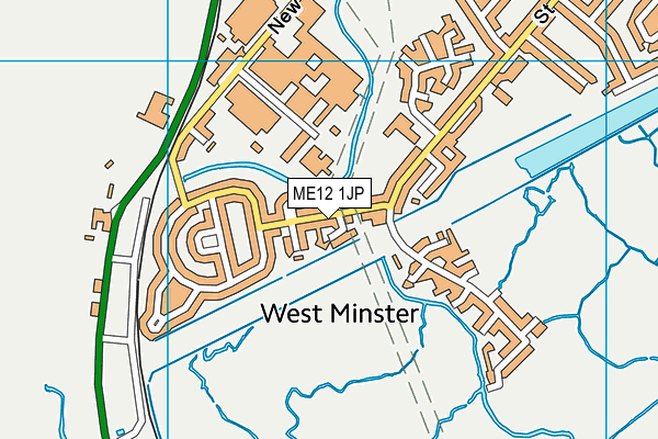 ME12 1JP map - OS VectorMap District (Ordnance Survey)