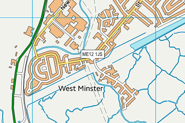 ME12 1JS map - OS VectorMap District (Ordnance Survey)