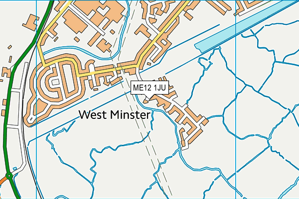 ME12 1JU map - OS VectorMap District (Ordnance Survey)