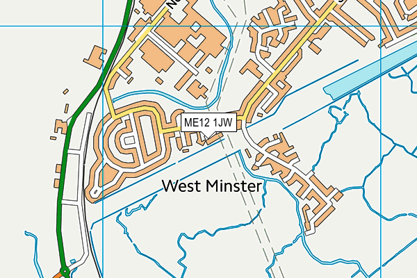 ME12 1JW map - OS VectorMap District (Ordnance Survey)