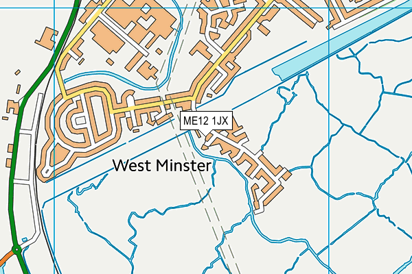 ME12 1JX map - OS VectorMap District (Ordnance Survey)