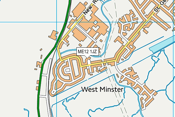ME12 1JZ map - OS VectorMap District (Ordnance Survey)
