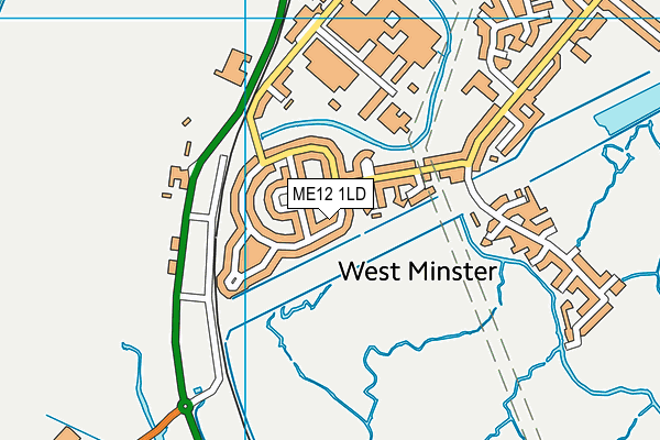ME12 1LD map - OS VectorMap District (Ordnance Survey)