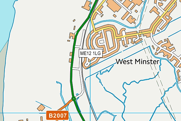 ME12 1LG map - OS VectorMap District (Ordnance Survey)