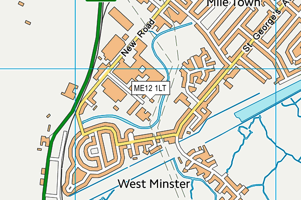 ME12 1LT map - OS VectorMap District (Ordnance Survey)