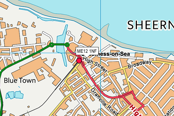 ME12 1NF map - OS VectorMap District (Ordnance Survey)