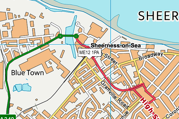 ME12 1PA map - OS VectorMap District (Ordnance Survey)