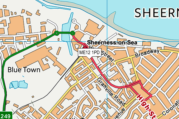 ME12 1PD map - OS VectorMap District (Ordnance Survey)