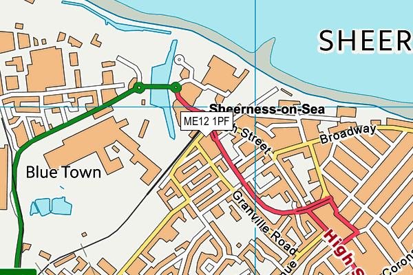 ME12 1PF map - OS VectorMap District (Ordnance Survey)