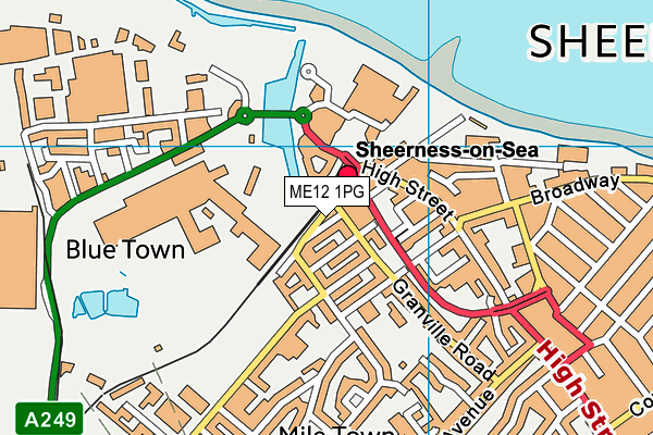 ME12 1PG map - OS VectorMap District (Ordnance Survey)