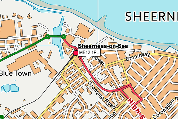 ME12 1PL map - OS VectorMap District (Ordnance Survey)