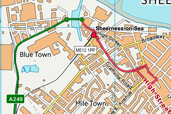 ME12 1PP map - OS VectorMap District (Ordnance Survey)