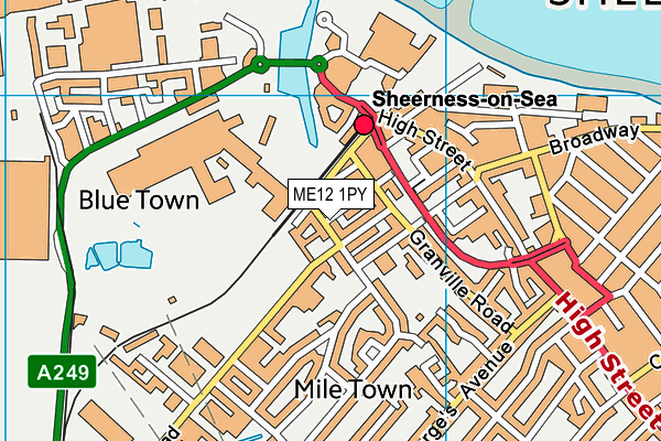 ME12 1PY map - OS VectorMap District (Ordnance Survey)