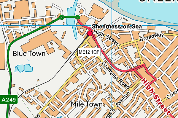 ME12 1QF map - OS VectorMap District (Ordnance Survey)