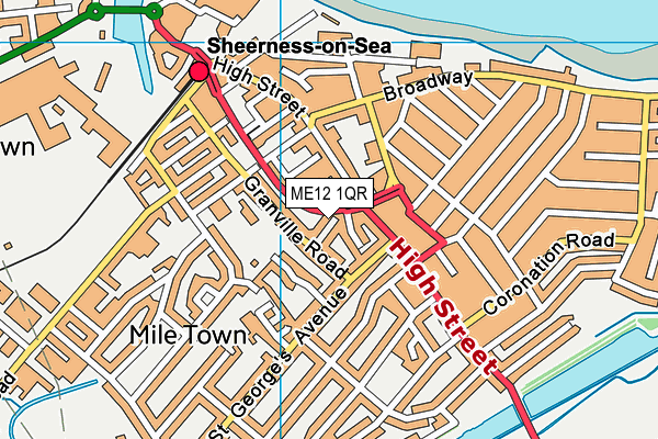 ME12 1QR map - OS VectorMap District (Ordnance Survey)