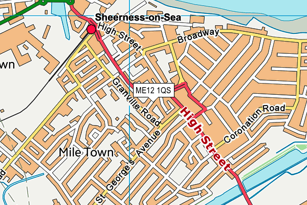 ME12 1QS map - OS VectorMap District (Ordnance Survey)