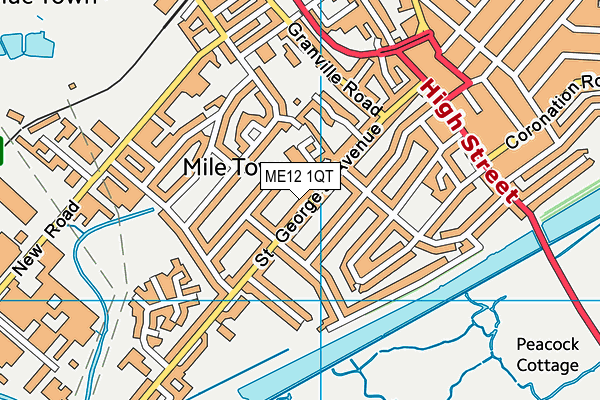 ME12 1QT map - OS VectorMap District (Ordnance Survey)