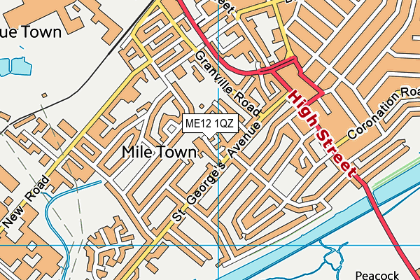 ME12 1QZ map - OS VectorMap District (Ordnance Survey)