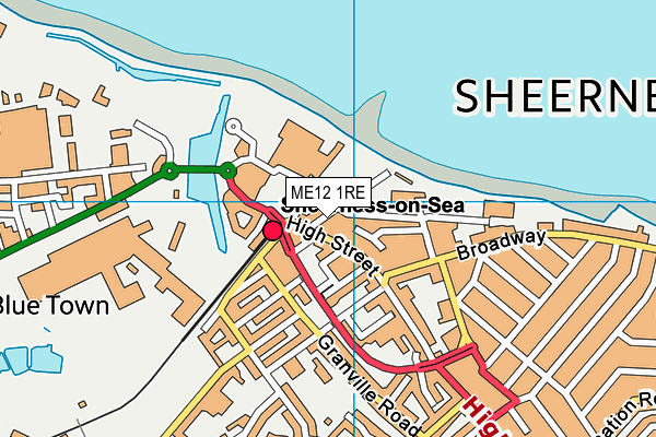 ME12 1RE map - OS VectorMap District (Ordnance Survey)