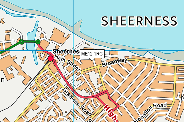 ME12 1RG map - OS VectorMap District (Ordnance Survey)