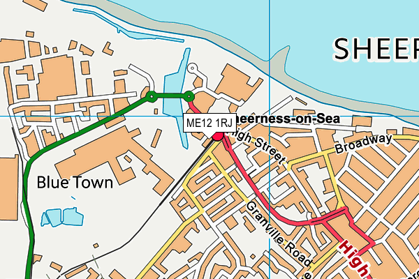 ME12 1RJ map - OS VectorMap District (Ordnance Survey)