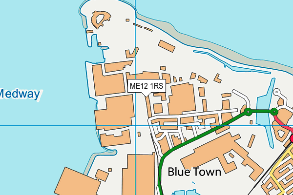 ME12 1RS map - OS VectorMap District (Ordnance Survey)