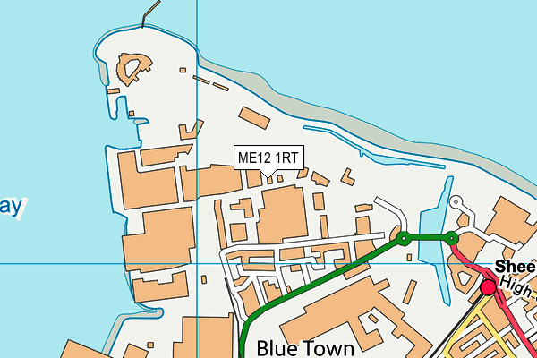 ME12 1RT map - OS VectorMap District (Ordnance Survey)