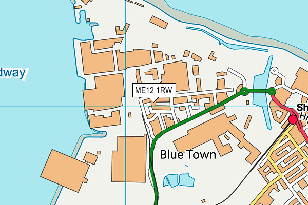 ME12 1RW map - OS VectorMap District (Ordnance Survey)